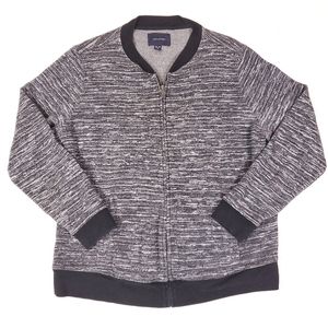 Land's End XL/P BLUE/Gray Cardigan Sweater